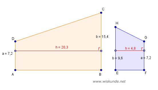 Oppervlakte vierhoek Oppervlakte vierhoek