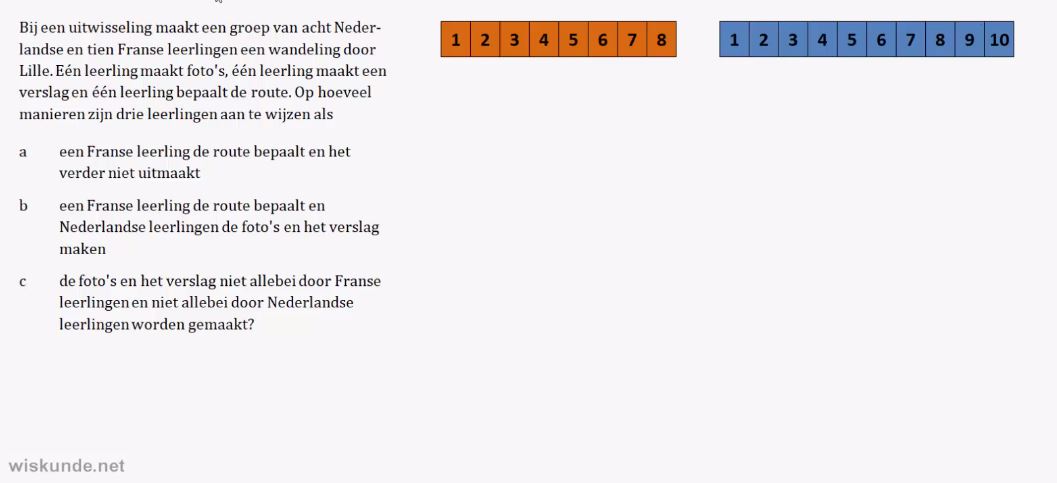 Regels bij telproblemen Opgave 11
