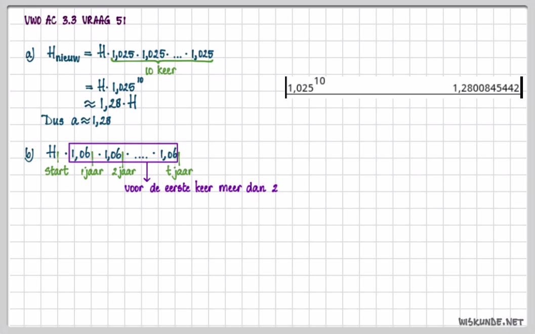 Procentberekeningen en de wetenschappelijke notatie Opgave 46