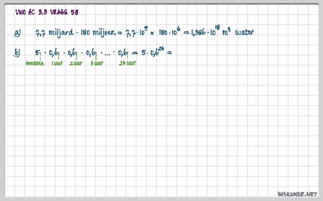 Procentberekeningen en de wetenschappelijke notatie Opgave 49