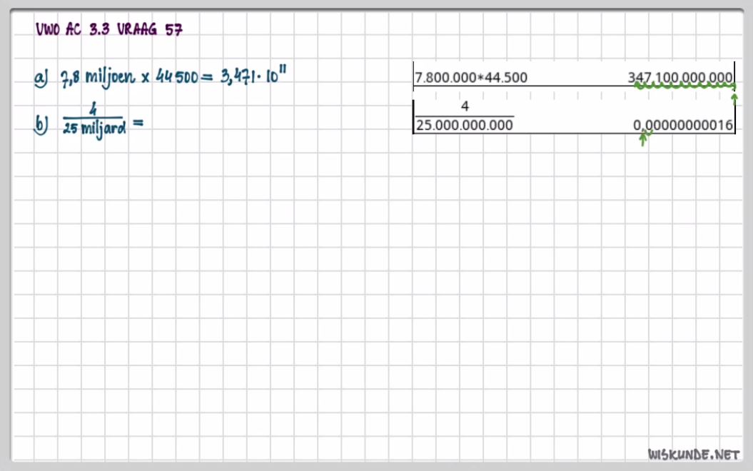 Procentberekeningen en de wetenschappelijke notatie Opgave 50