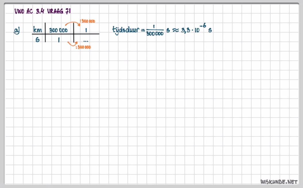 Rekenen met eenheden Opgave 62