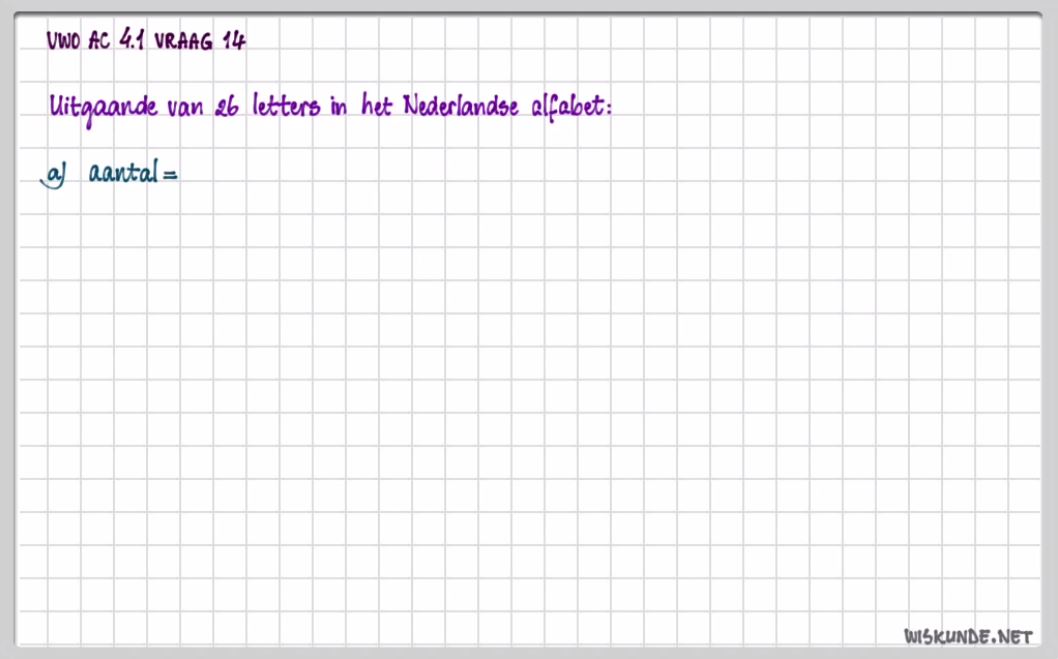 Regels voor telproblemen Opgave 17