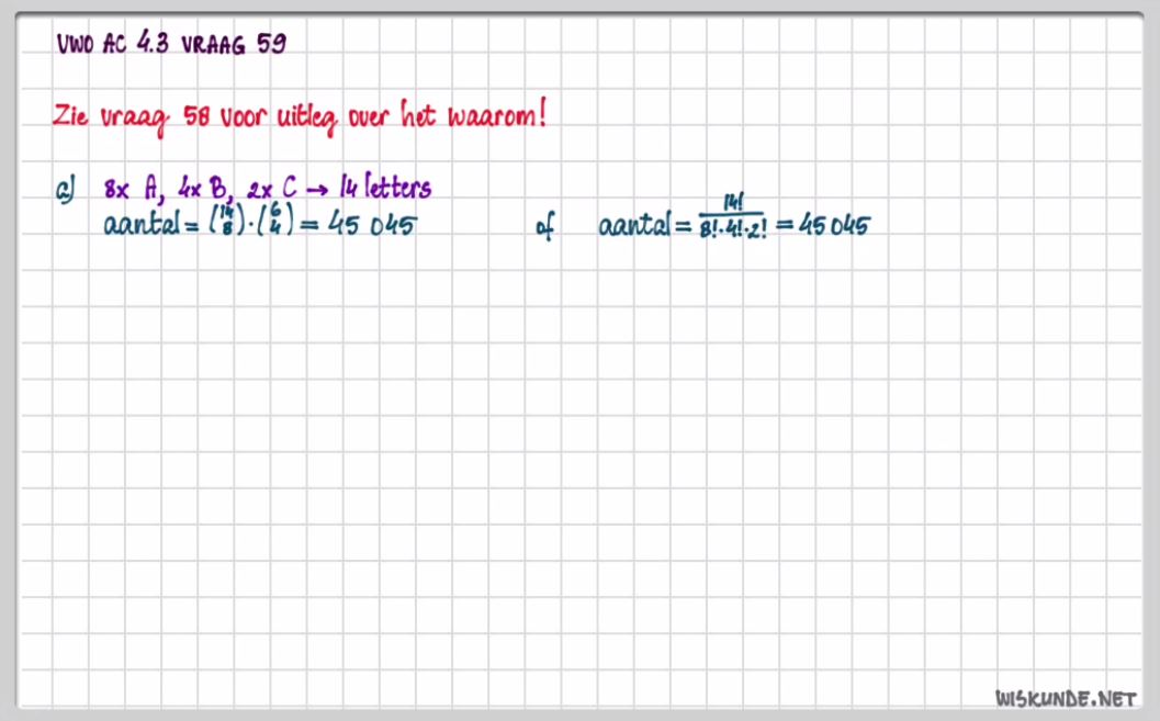 Rijtjes en roosters opgave 61