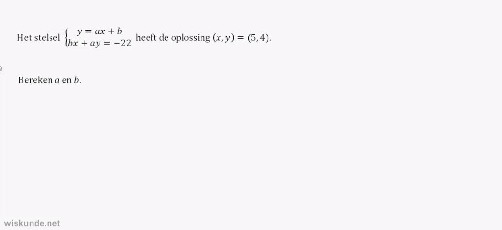 Stelsels vergelijkingen Opgave 11