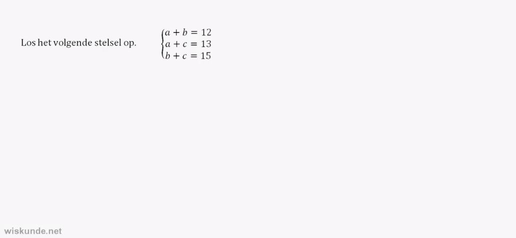 Stelsels vergelijkingen Opgave 5