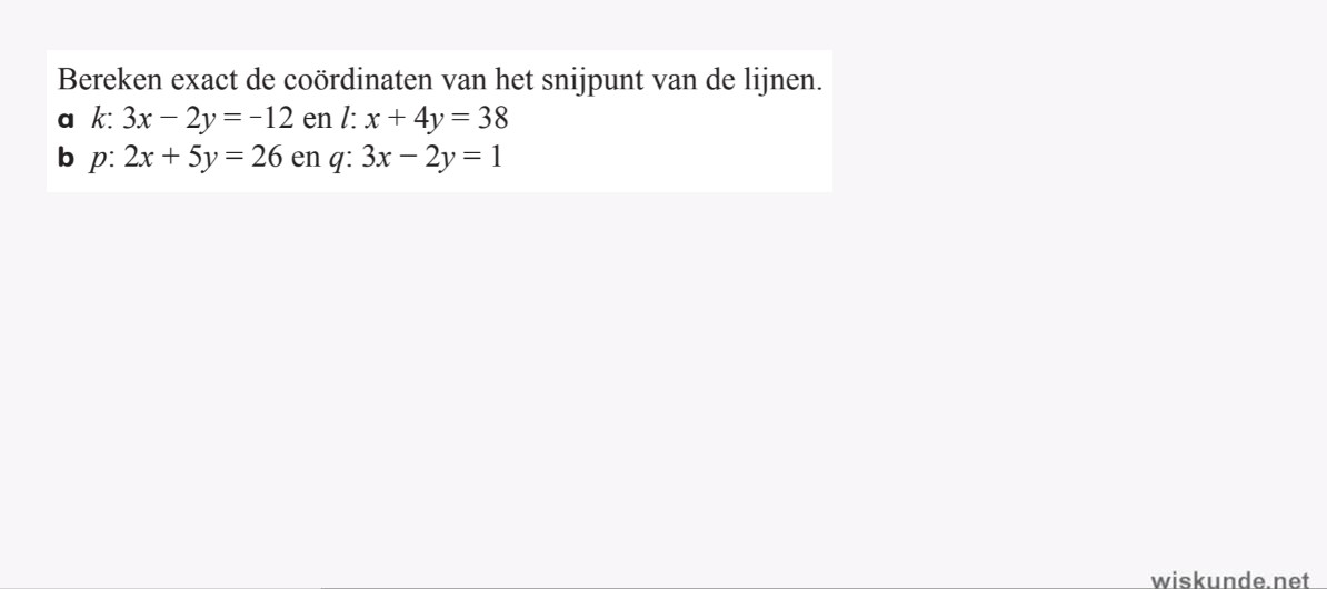 Stelsels vergelijkingen Opgave 9