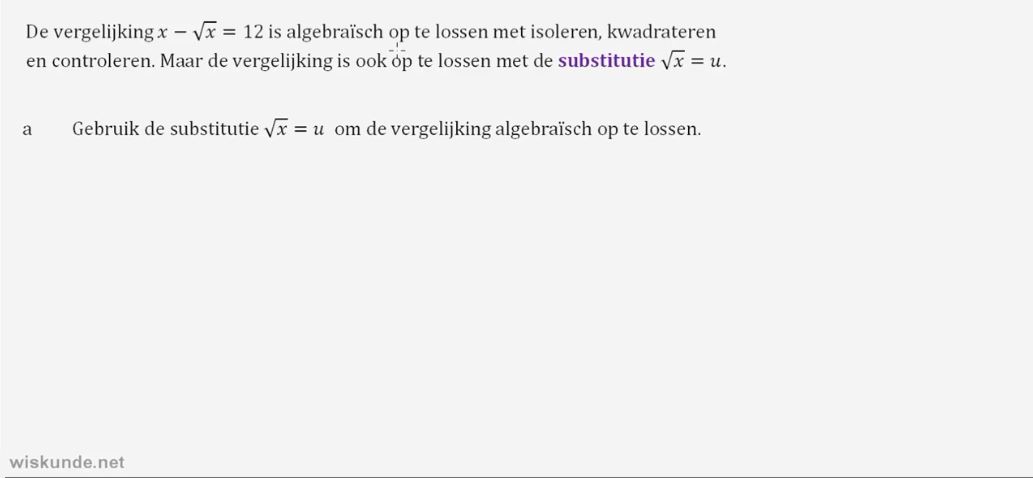 Regels voor het oplossen van vergelijkingen Opgave 54