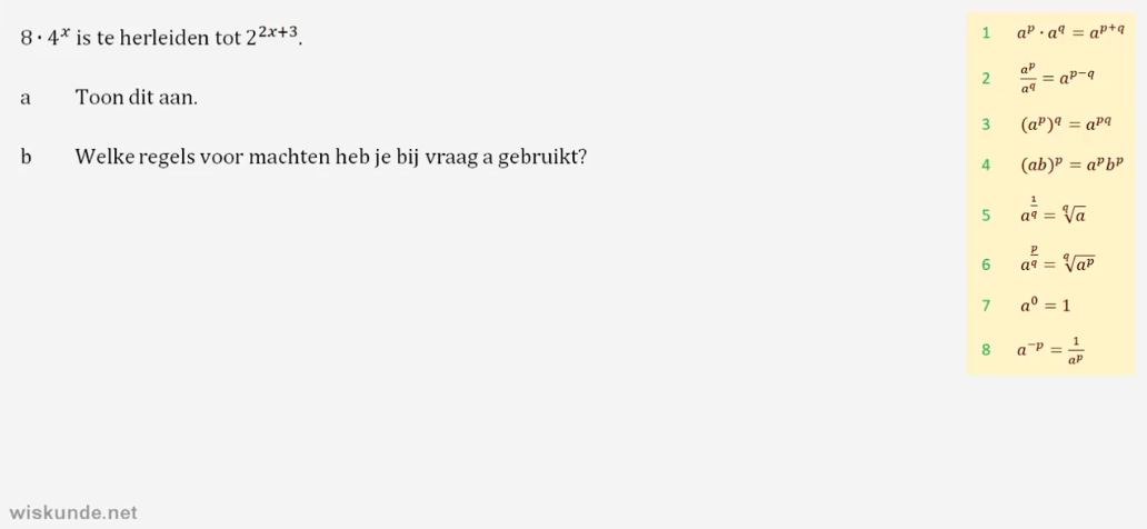 Exponenti&euml;le functies Opgave 59