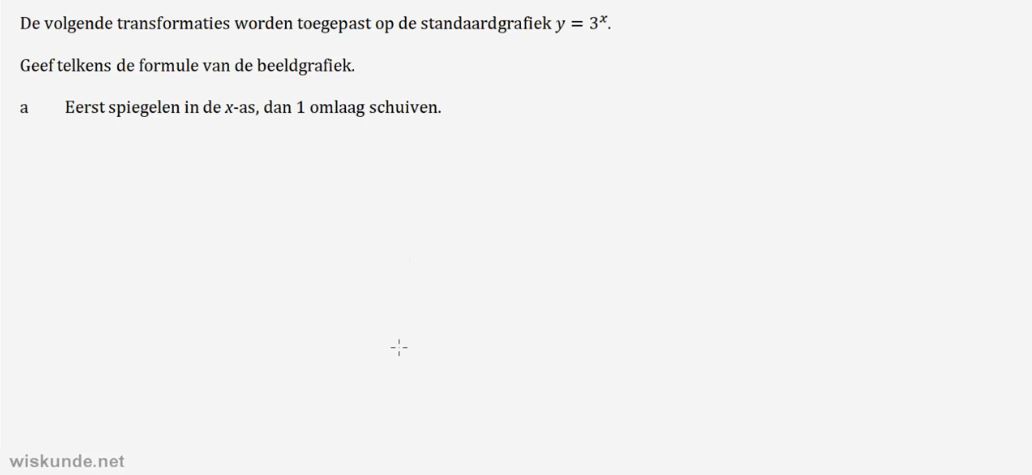 Exponenti&euml;le functies Opgave 57