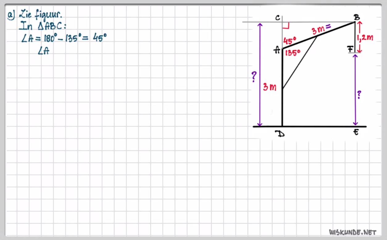Goniometrische verhoudingen opgave 73