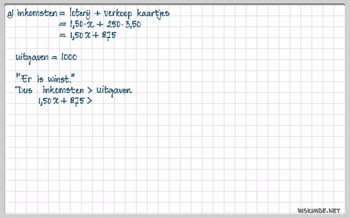 Lineaire ongelijkheden Opgave 11