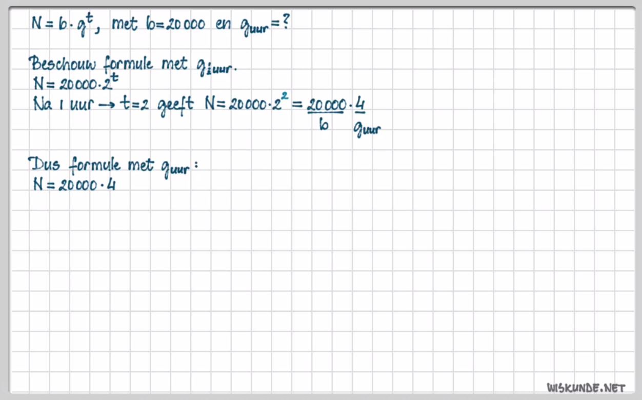 Exponenti&euml;le groei Opgave 6