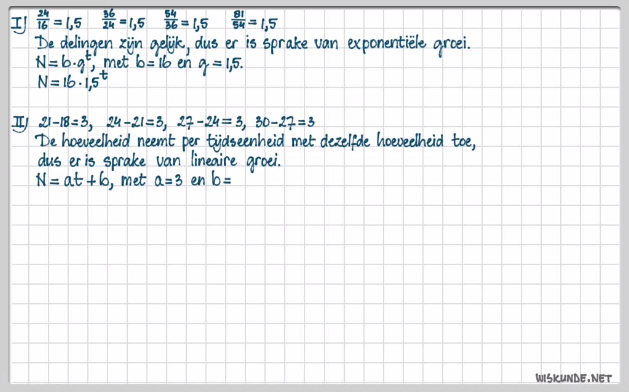 Tabellen en groei Opgave 27