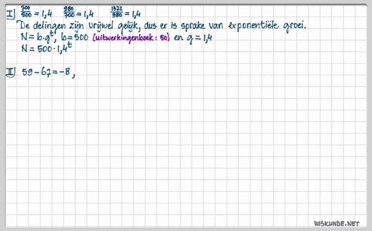 Tabellen en groei Opgave 33