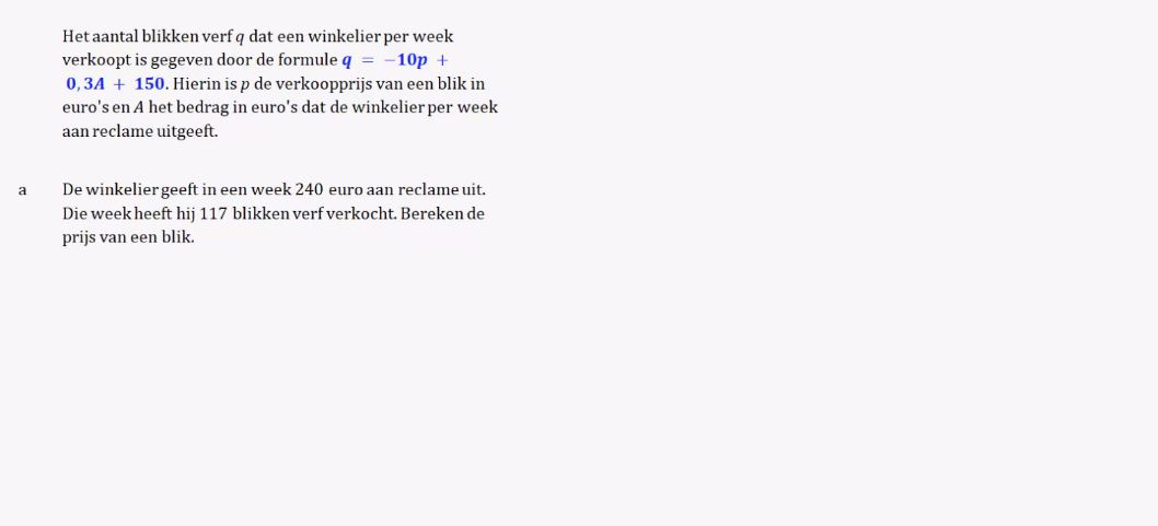 Werken met formules Opgave 6