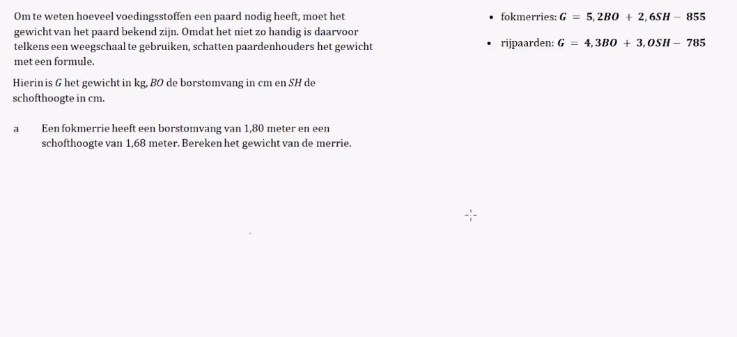 Werken met formules Opgave 7