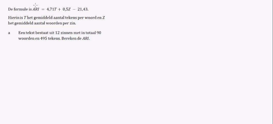 Werken met formules Opgave 13