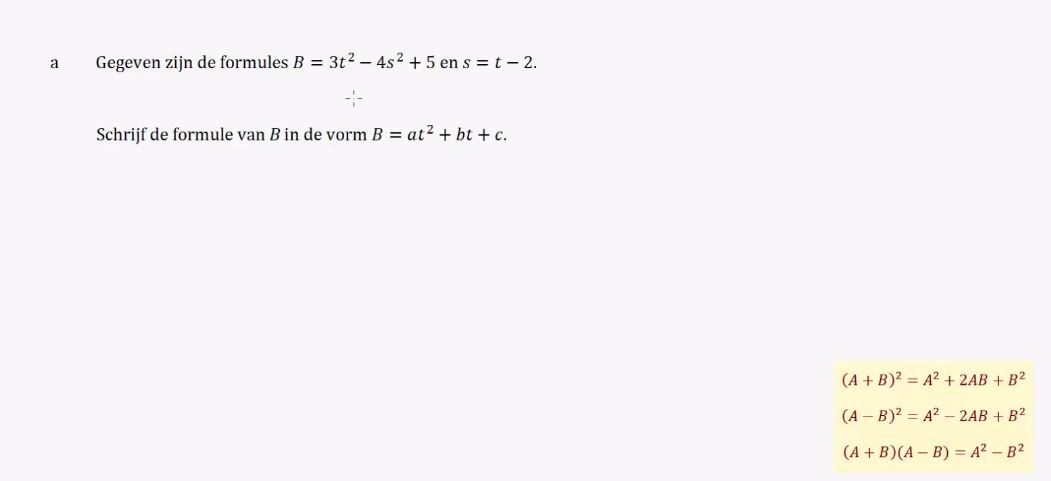 Werken met formules Opgave 17