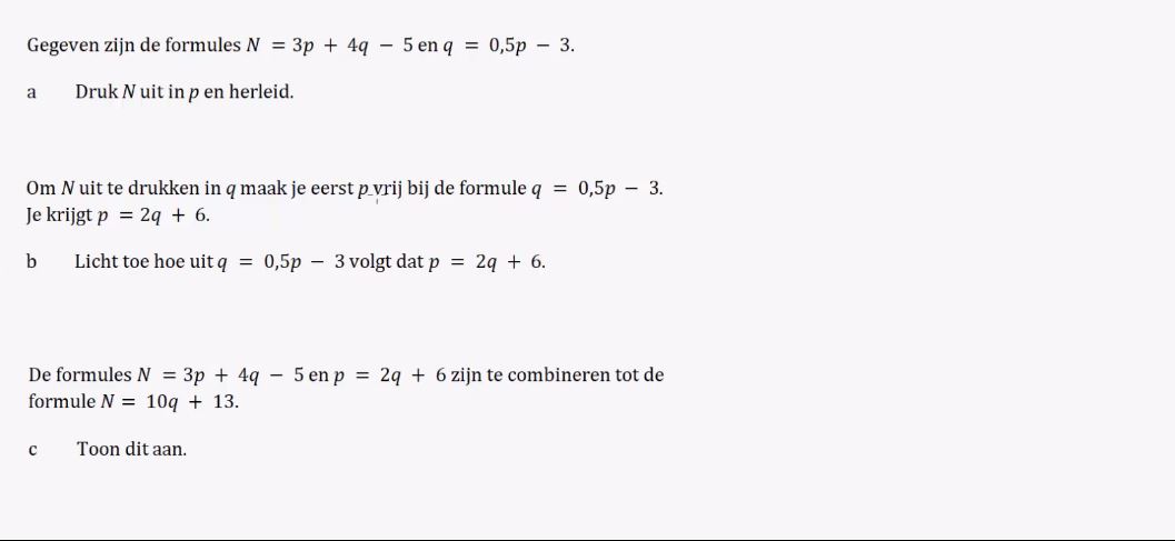 Werken met formules Opgave 8