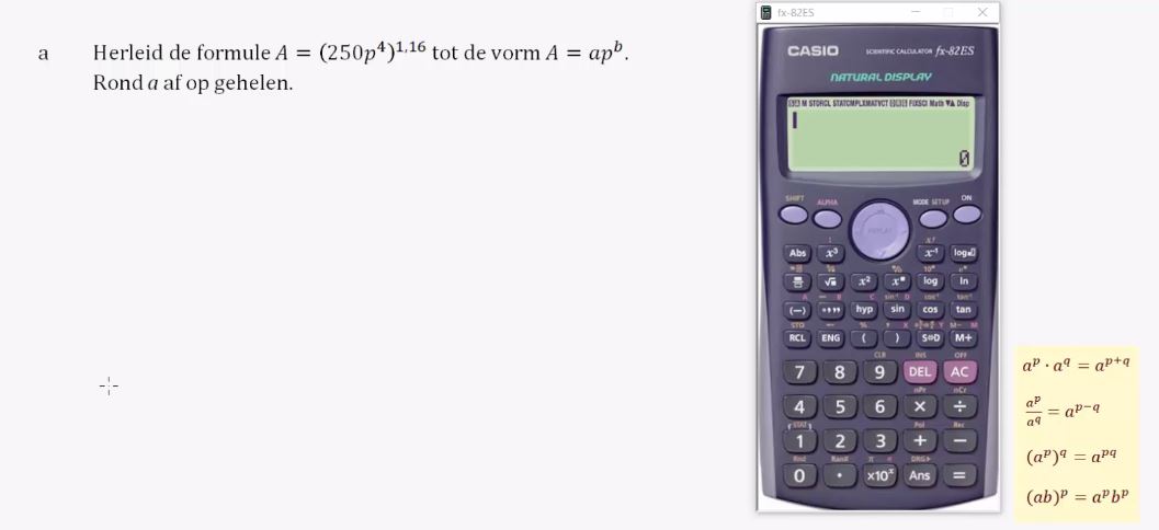 Formules met machten Opgave 74