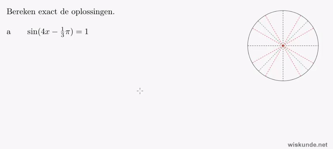 Goniometrische vergelijkingen Opgave 52
