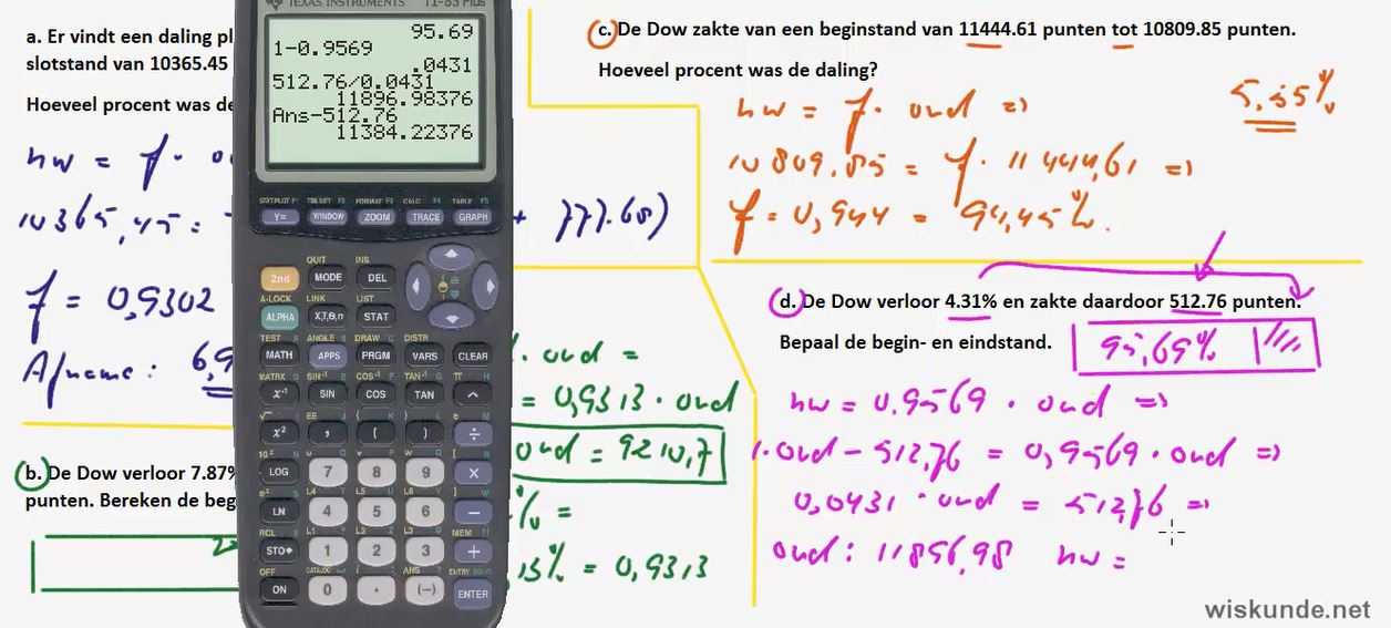 Rekenen met procenten Opgave 35