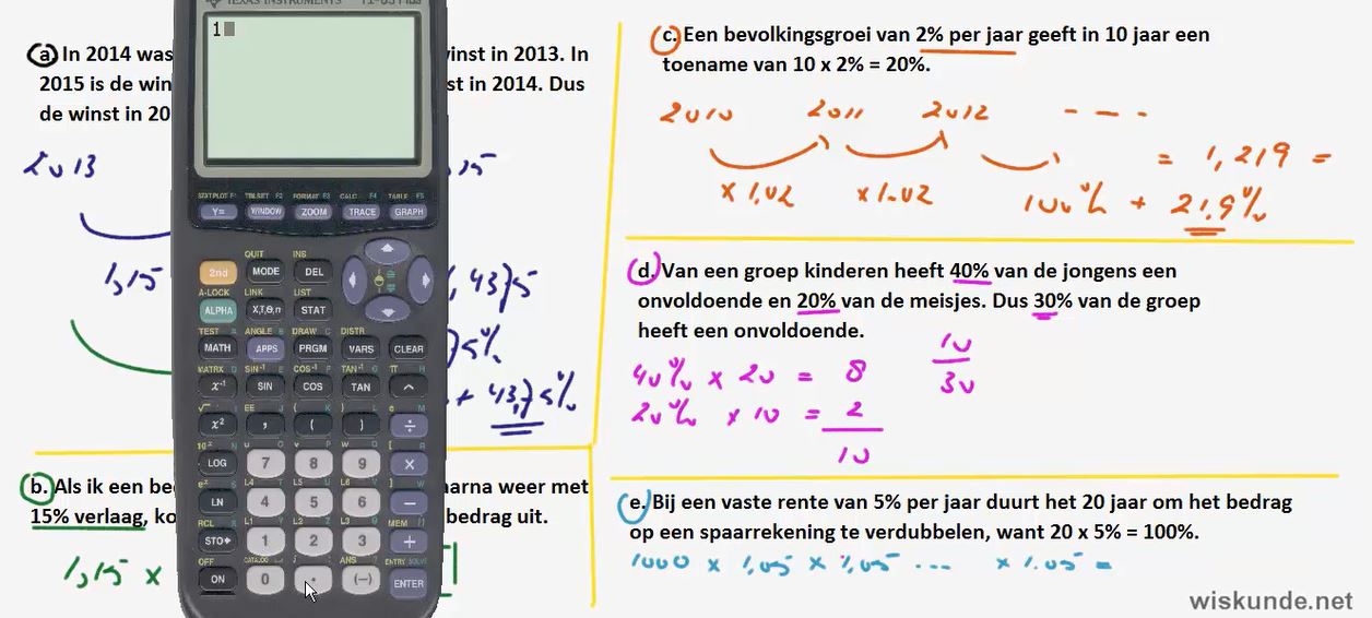 Rekenen met procenten Opgave 39