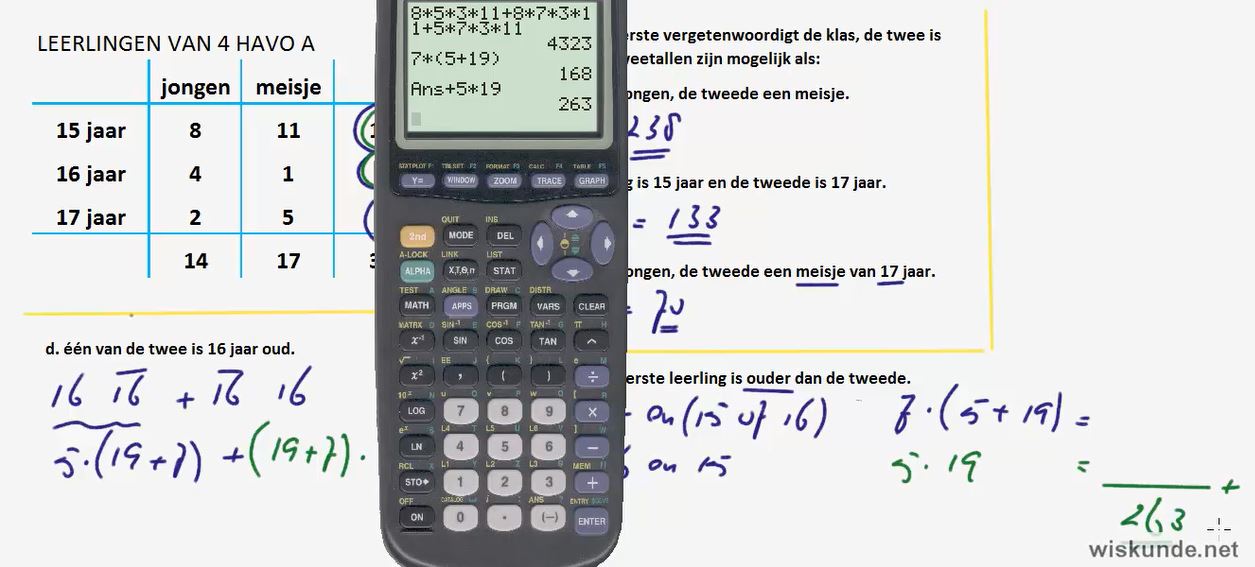 Vermenigvuldigingsregel en somregel Opgave 20