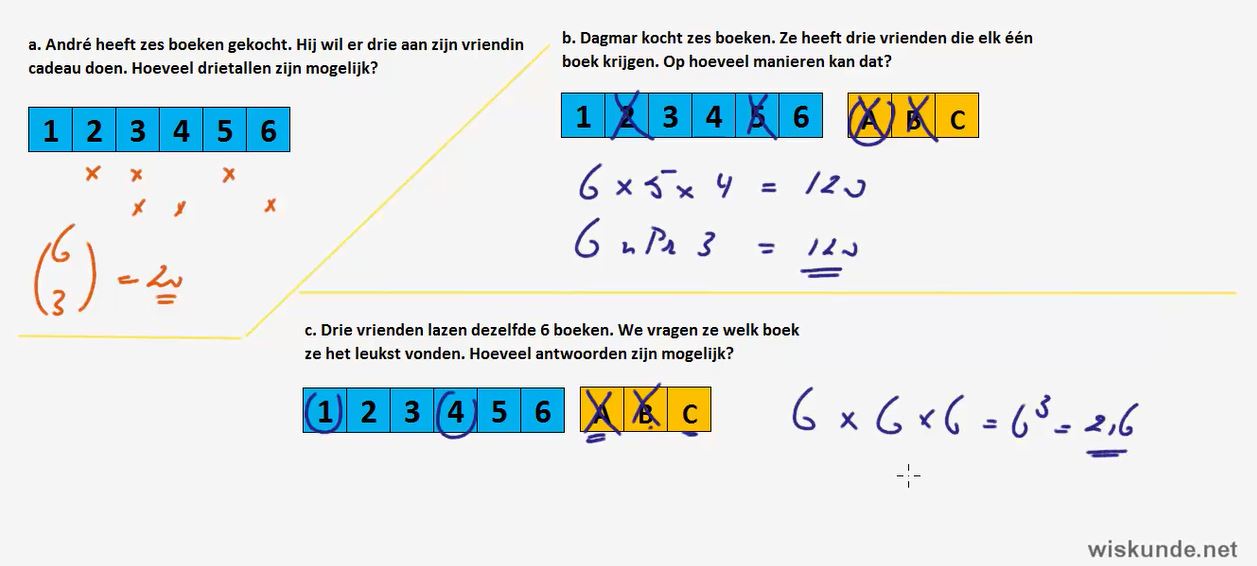 Combinaties toepassen Opgave 51