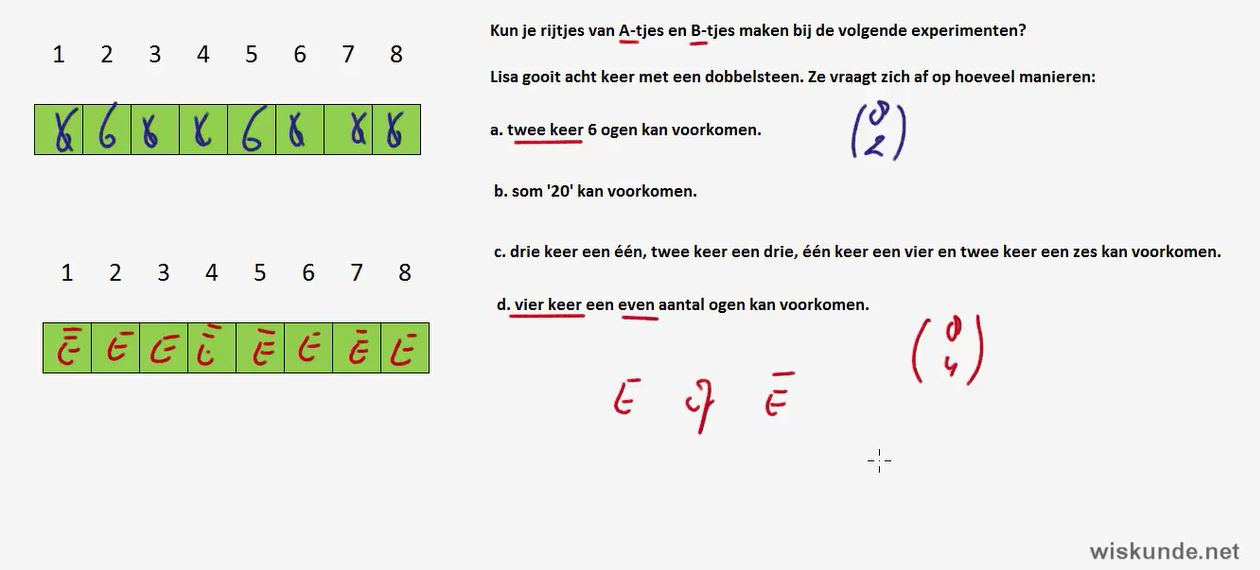 Combinaties toepassen Opgave 57
