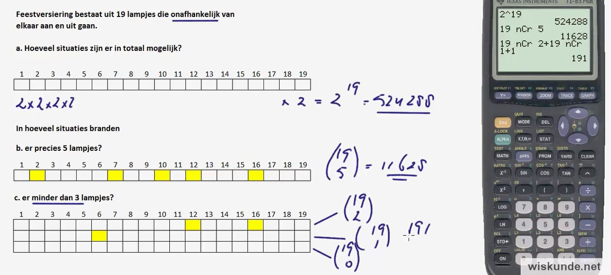 Combinaties toepassen Opgave 61