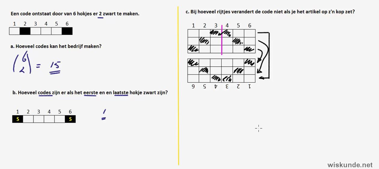Combinaties toepassen Opgave 63