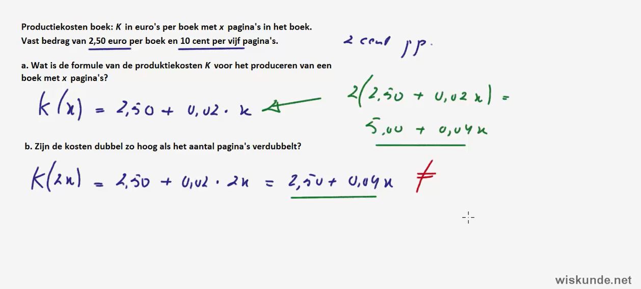 Lineaire formules Opgave 10