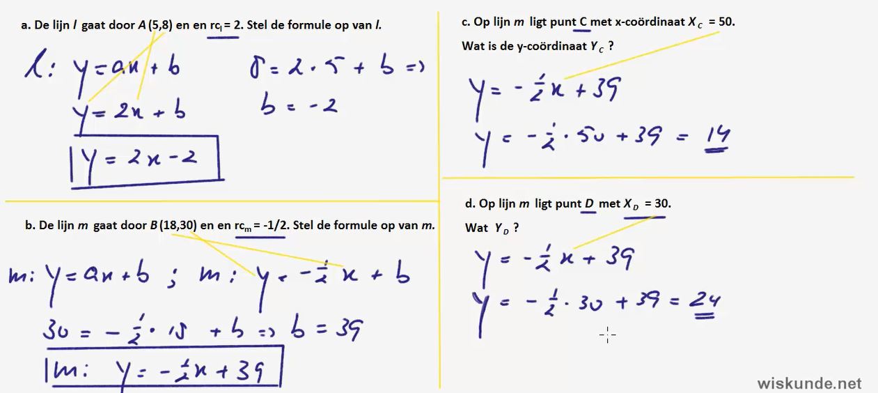 Lineaire formules Opgave 14