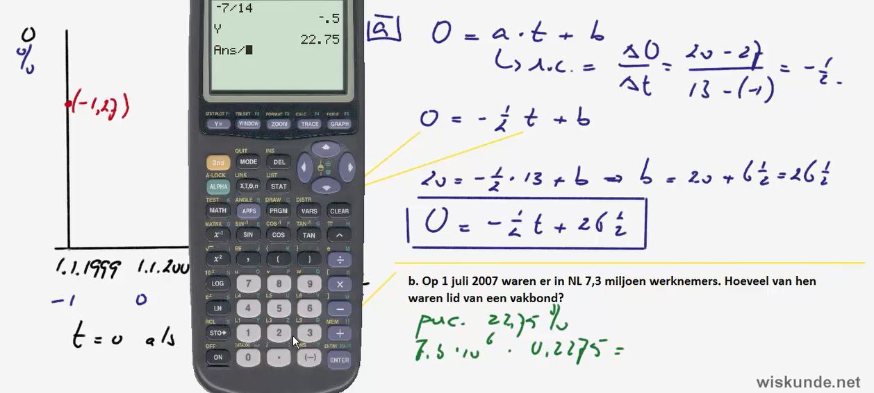 Lineaire formules opstellen Opgave 30