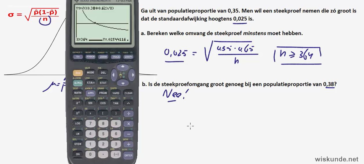 Betrouwbaarheidsintervallen Opgave 38