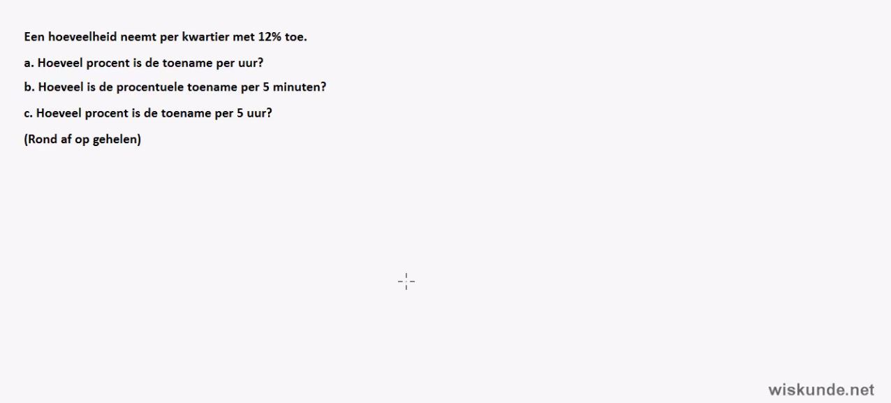 Groeipercentages Opgave 25