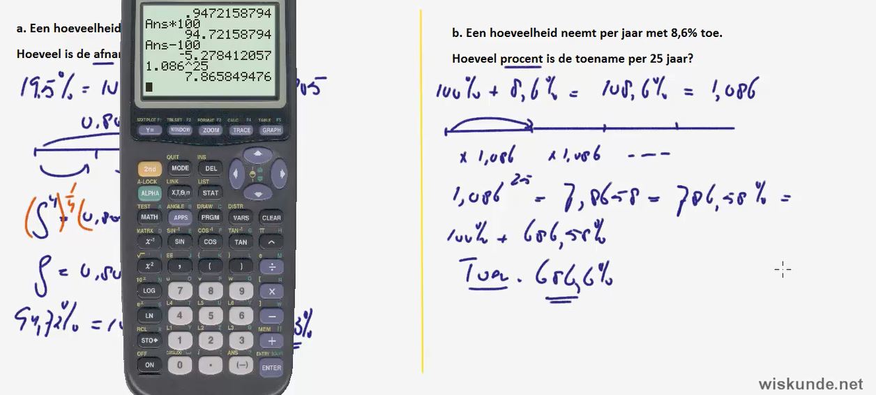 Groeipercentages Opgave 28