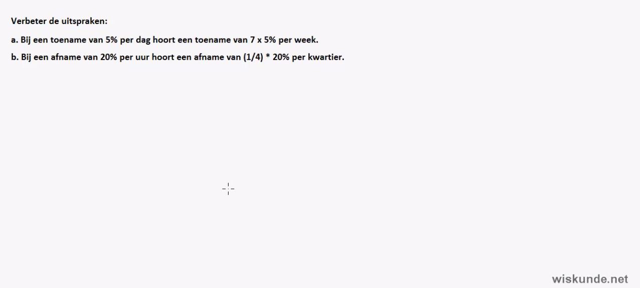 Groeipercentages Opgave 30