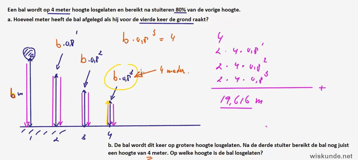 Formules bij groeiverschijnselen Opgave 58