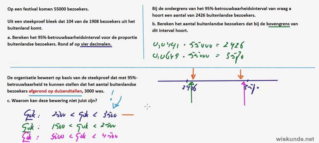 Populatie en steekproef opgave 3