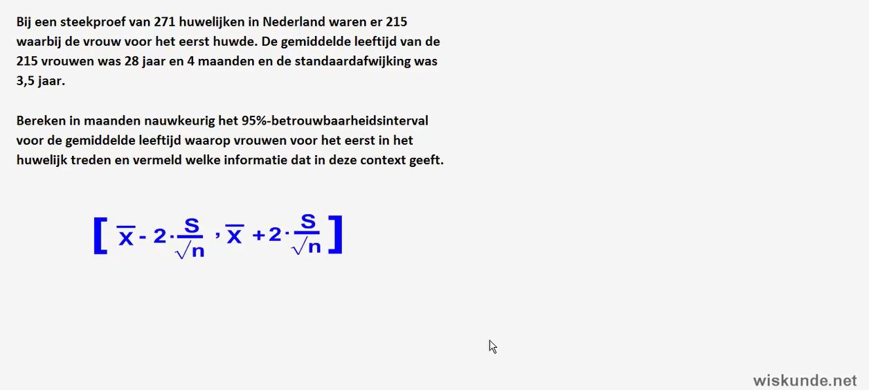 Populatie en steekproef opgave 5