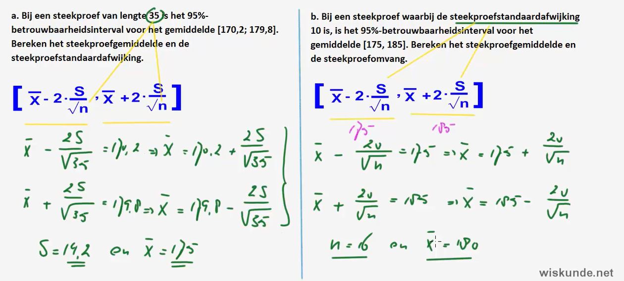 Populatie en steekproef opgave 6