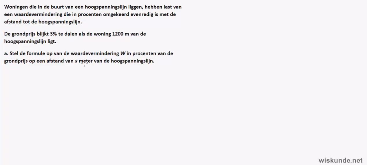 Evenredig en omgekeerd evenredig Opgave 33