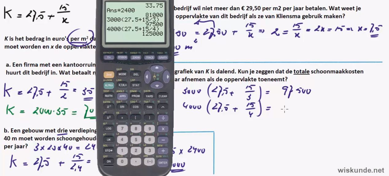 Evenredig en omgekeerd evenredig Opgave 39