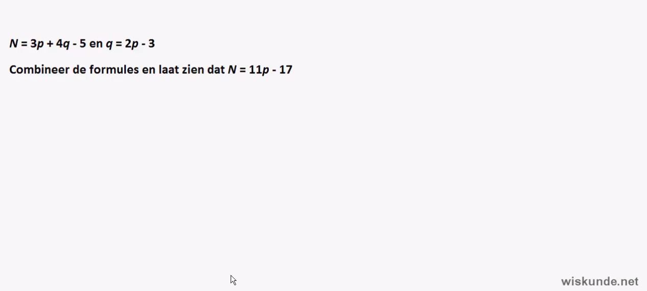 Formules met meer variabelen opgave 40