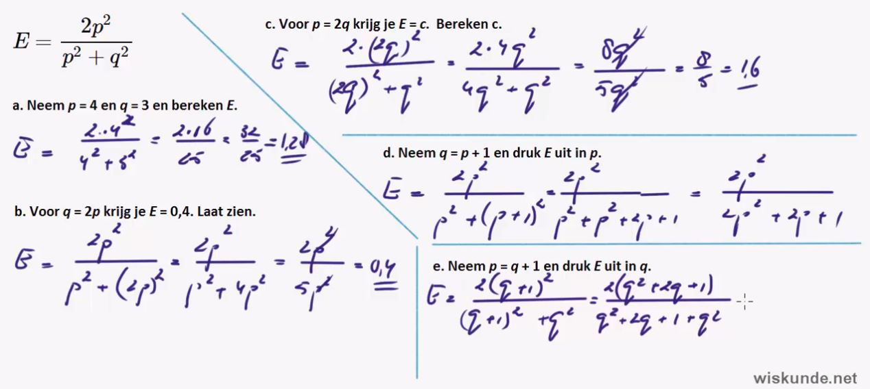 Formules met meer variabelen opgave 43