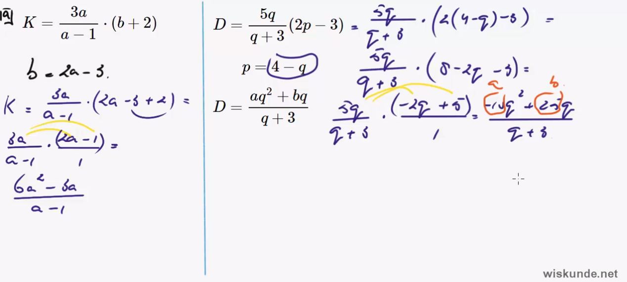 Formules met meer variabelen opgave 44