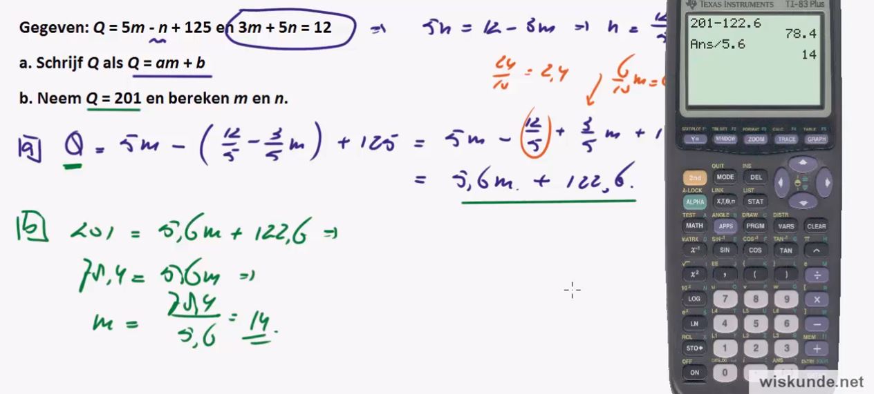 Formules met meer variabelen opgave 51